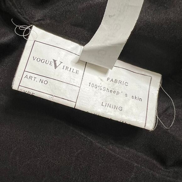 Vogue Virile Leather Blazer Style Jacket Black Size Small - Picture 8 of 11